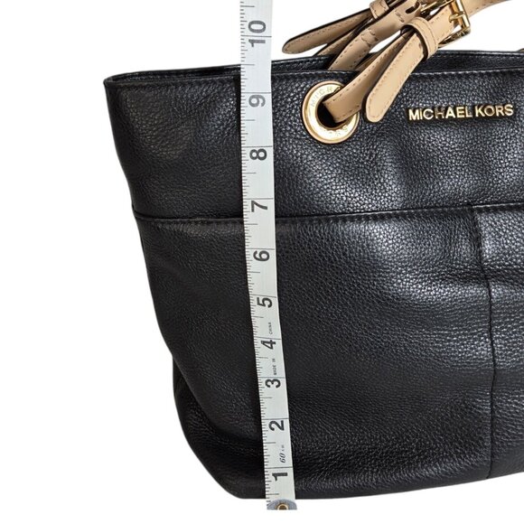 MICHAEL KORS Genuine‎ Pebble Leather Tote Bag Baguette Large Purse *READ - Picture 15 of 16